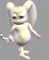 ポーズをつけた主人公